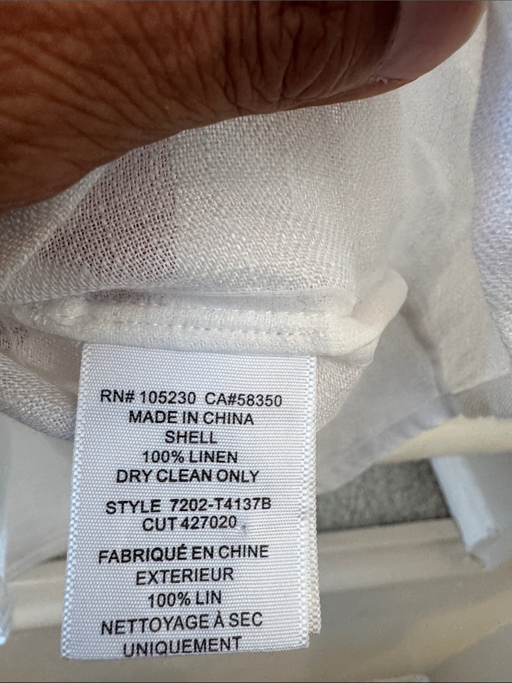 Joie White Off-the-Shoulder Linen Blouse - Picture 4 of 4